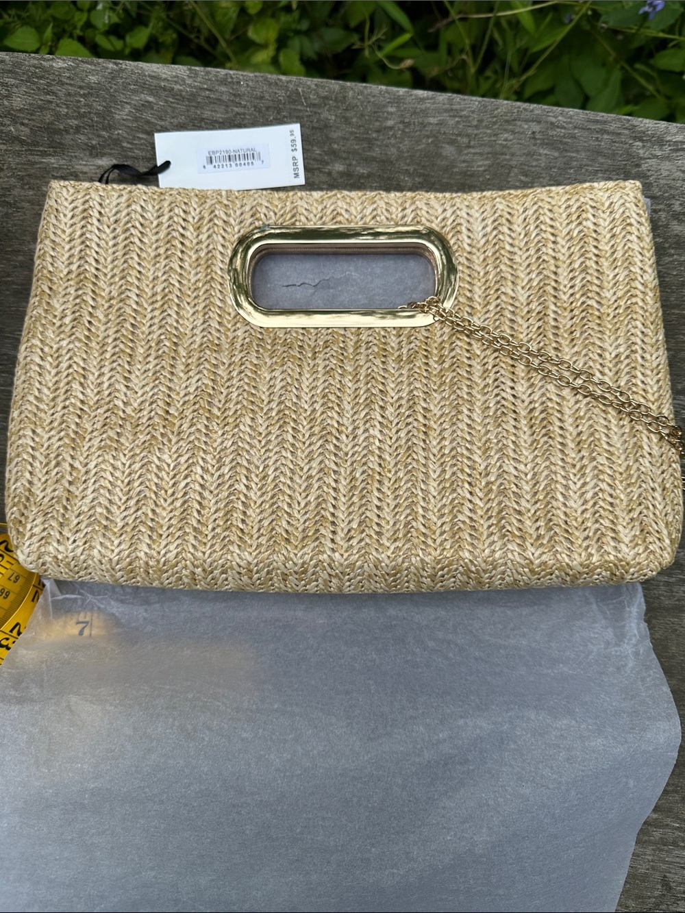 JNB Summer Raffia Clutch